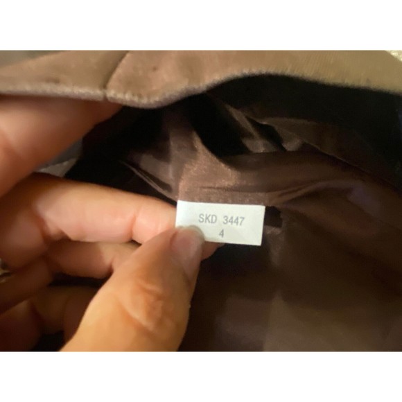 BCBG MaxAzria Chocolate Brown 100% Silk Taffeta Mini Skirt Size 4 Small 💕 - Picture 6 of 6